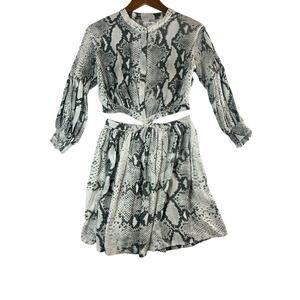S/W/F Snakeskin Mini Dress Two Pieces Connected at Front SZ SM